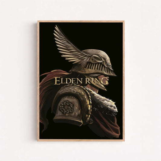 Elden Ring Valkyrie Warrior Poster Dark Fantasy Wall Art Medieval Gamer Room Decor Epic Game Print