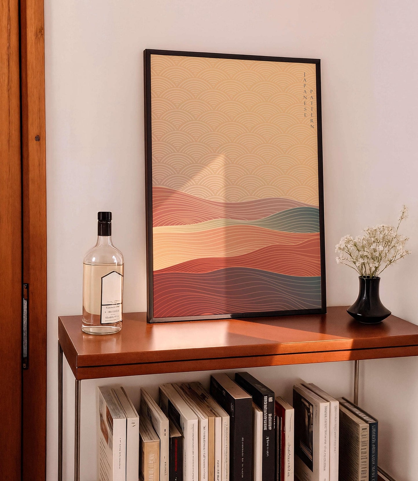 Japanese Abstract Landscape Print, Zen Pattern, Neutral Modern Wall