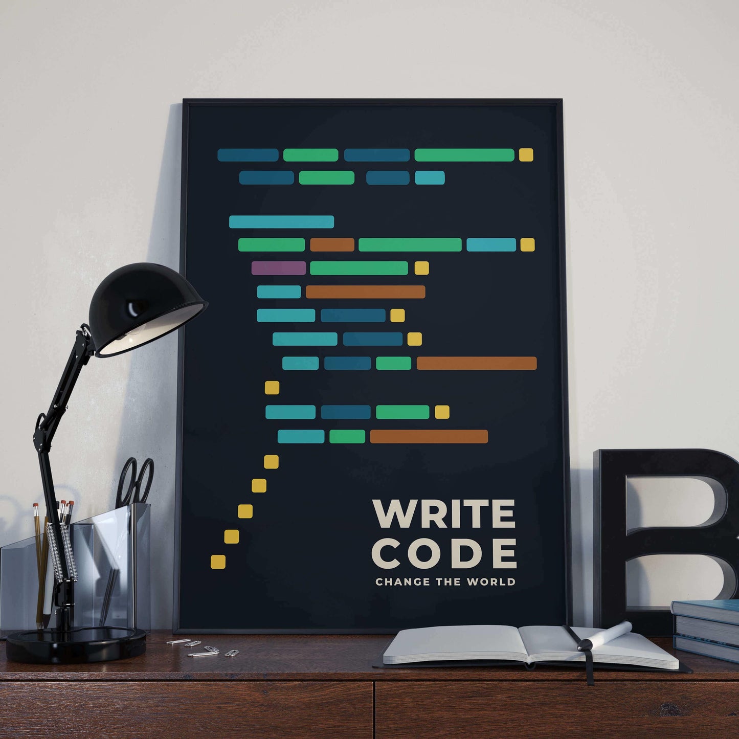 Code Definition Art Print, Programmer Wall Art, Modern Tech Office Decor