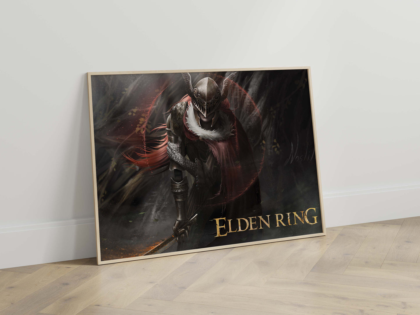 Elden Ring Valkyrie Warrior Poster Dark Fantasy Wall Art Medieval Gamer Room Decor Epic Game Print