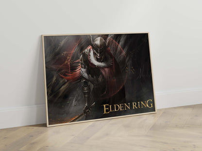 Elden Ring Valkyrie Warrior Poster Dark Fantasy Wall Art Medieval Gamer Room Decor Epic Game Print