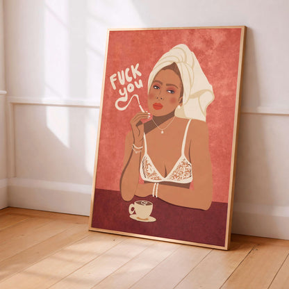 Sassy Woman Wall Art Poster, Funny Quote Print, Modern Feminine Decor