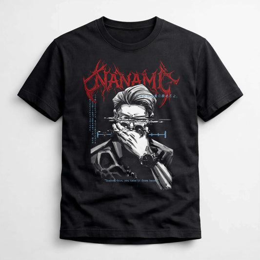 Nanami Kento Dark Streetwear Jujutsu Kaisen Jjk Metal Logo Anime Oversized Urban Anime Clothing