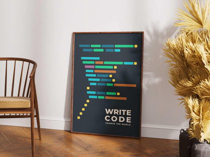 Code Definition Art Print, Programmer Wall Art, Modern Tech Office Decor