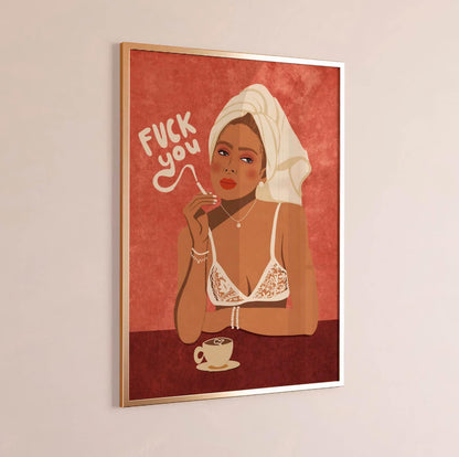 Sassy Woman Wall Art Poster, Funny Quote Print, Modern Feminine Decor