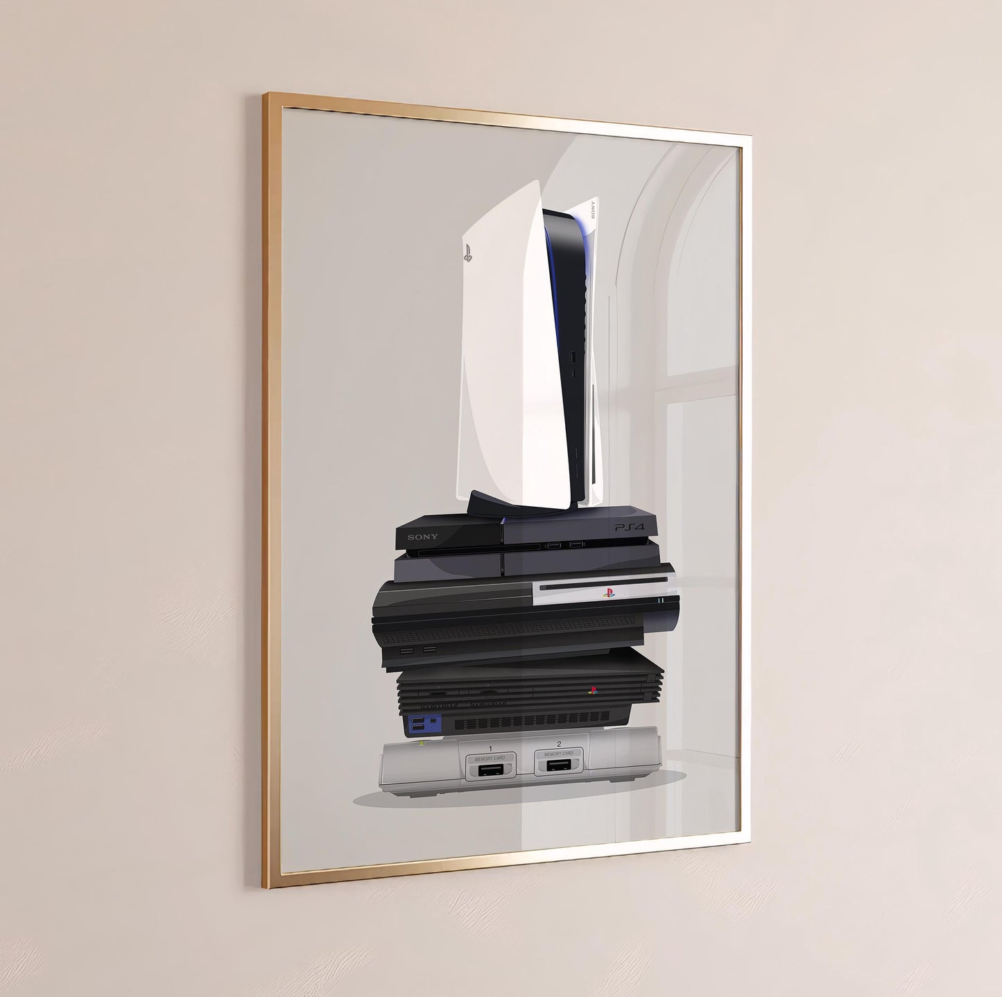Evolution Of Gaming Consoles, Retro To Modern Game System Art
