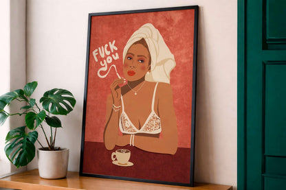 Sassy Woman Wall Art Poster, Funny Quote Print, Modern Feminine Decor