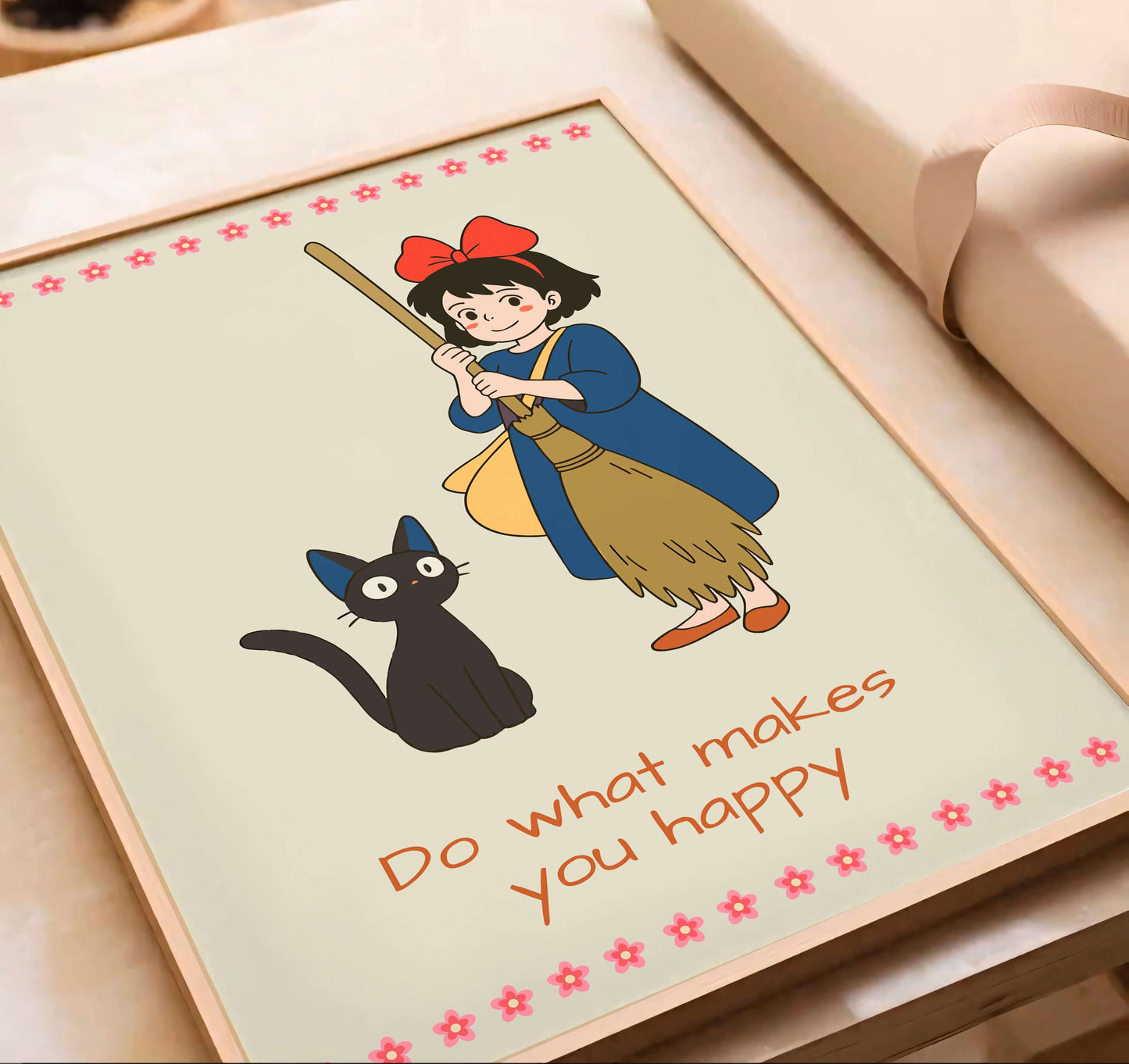 Poster Kiki's Delivery Service, Japanese Anime Art, Printed Wall Art