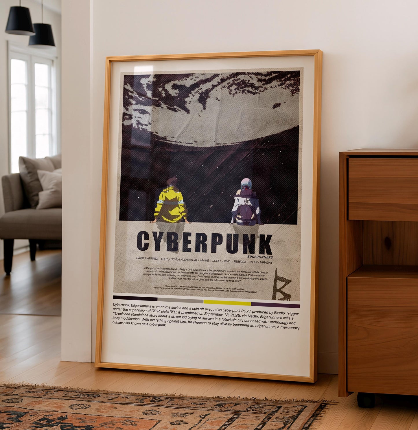 Cyberpunk Night City (Cyberpunk 2077) Poster: Retro Sci-Fi Wall Art