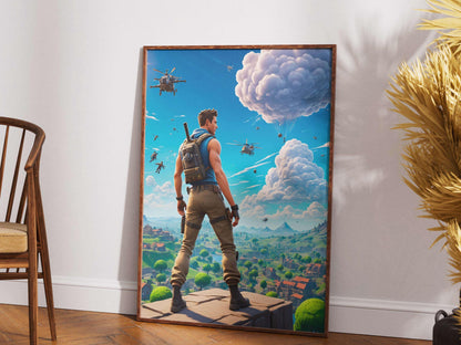 Poster Fornite Battle Royale Art Print, Gamer Room Decor Gift