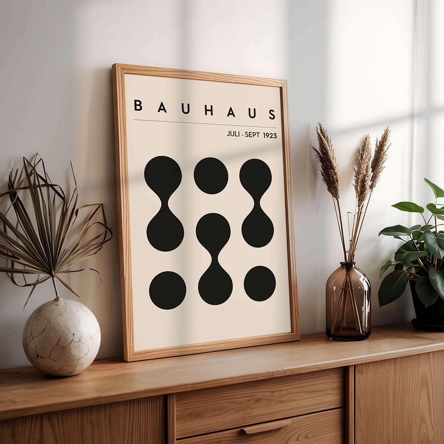 Bauhaus Wall Art Set 3 Retro Abstract Exhibition Posters