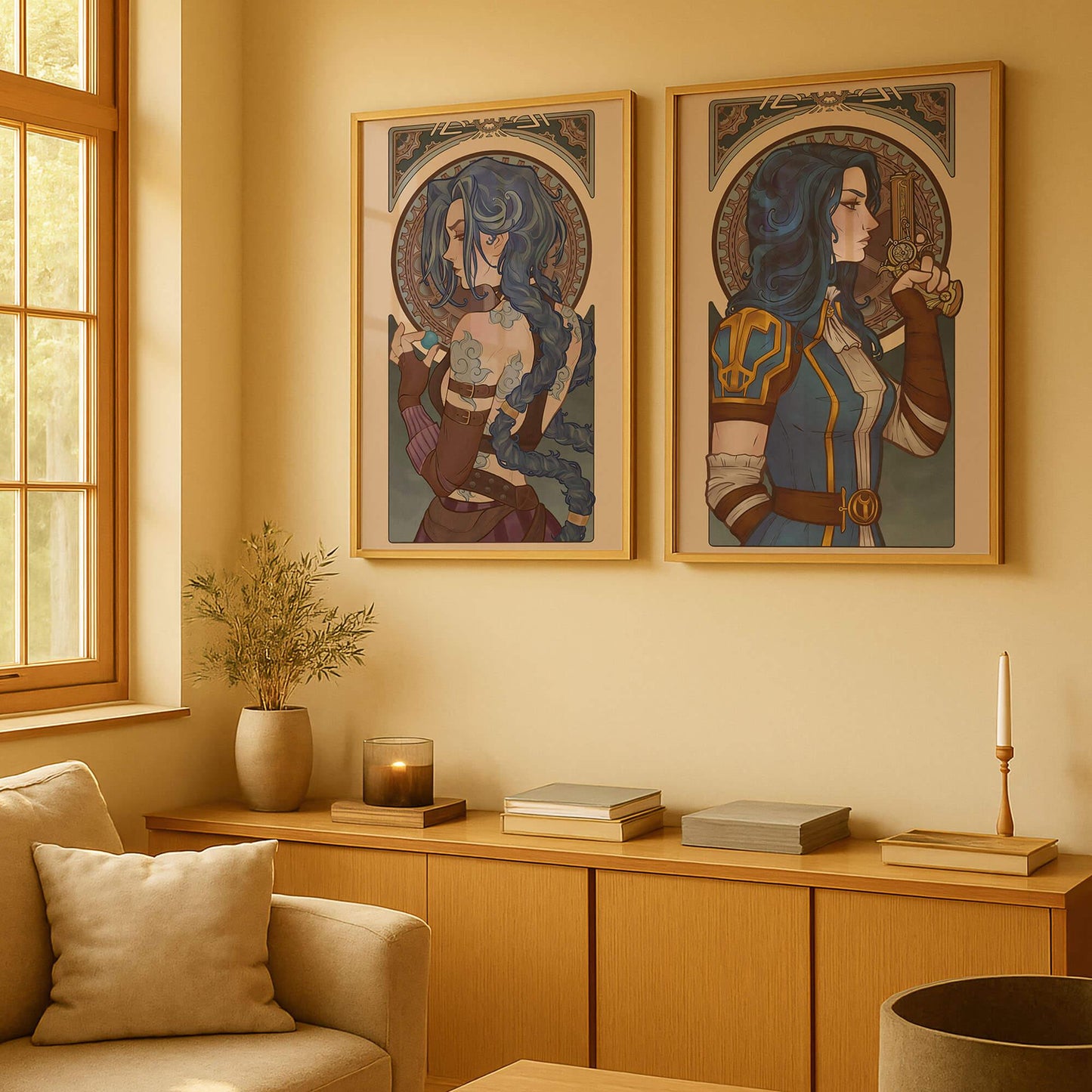 Poster Arcane Inspired Wall Art, Tv Series Anime, Decor Room