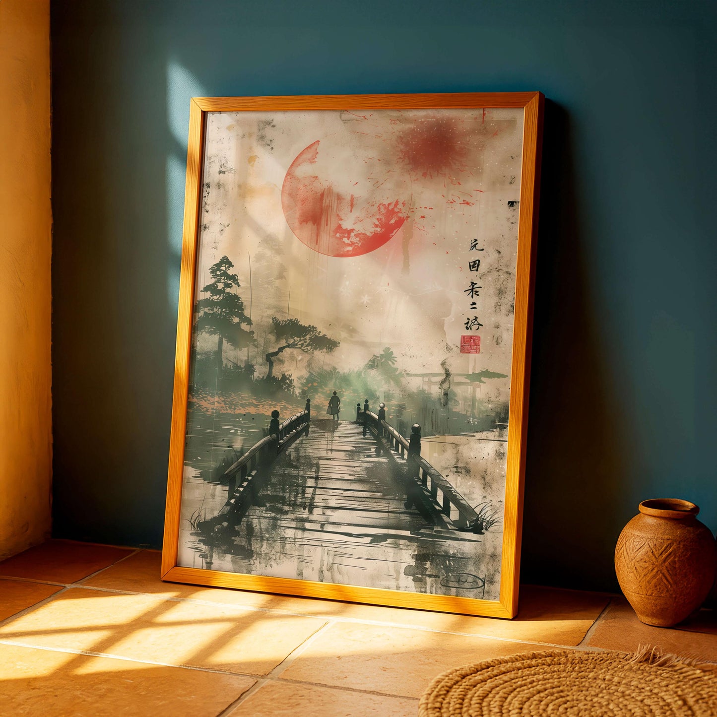 Silent Journey, Japanese Zen Wall Art, Minimalist Landscape Poster