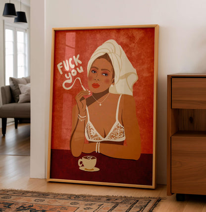 Sassy Woman Wall Art Poster, Funny Quote Print, Modern Feminine Decor