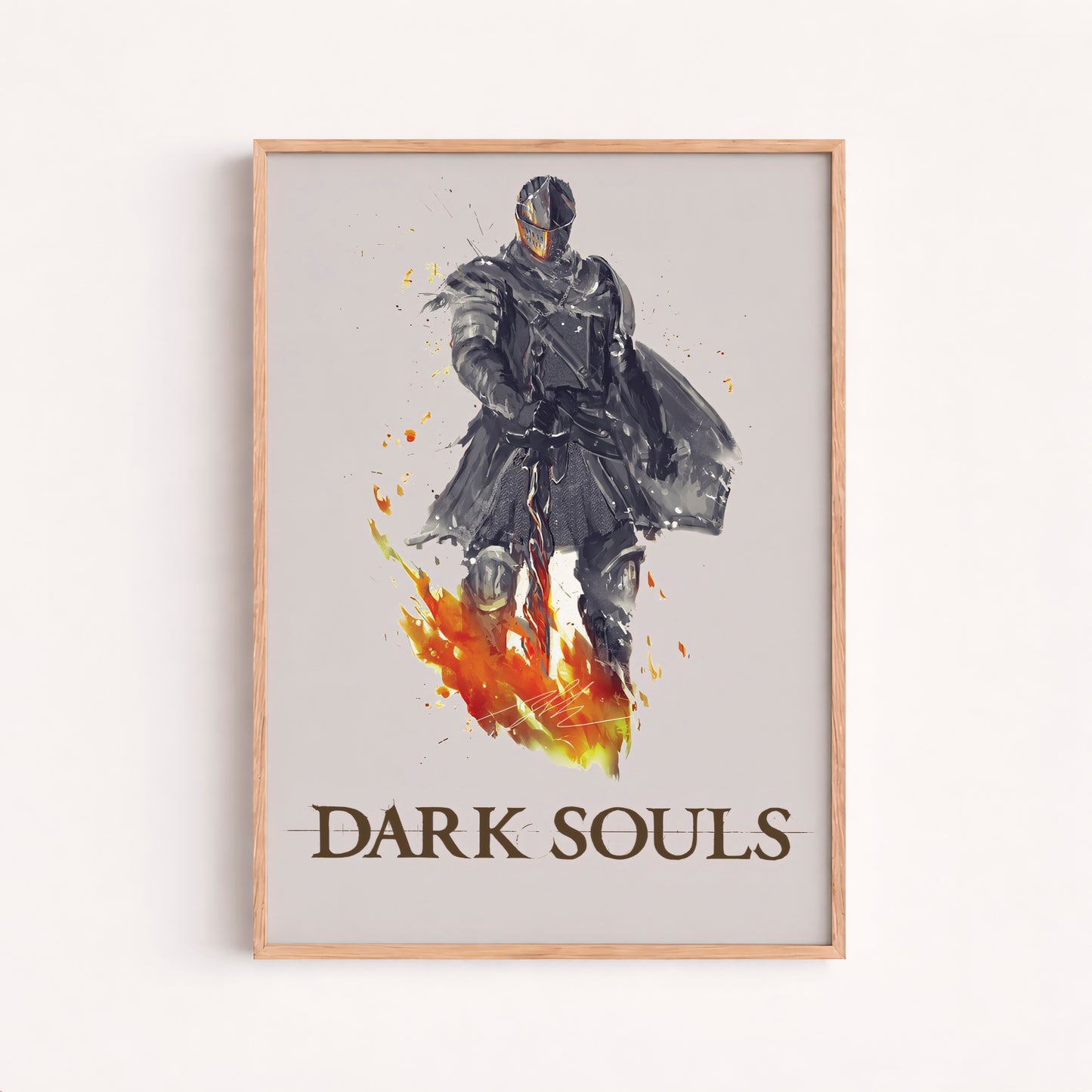 Dark Fantasy Knight Poster, Medieval Warrior Wall Art