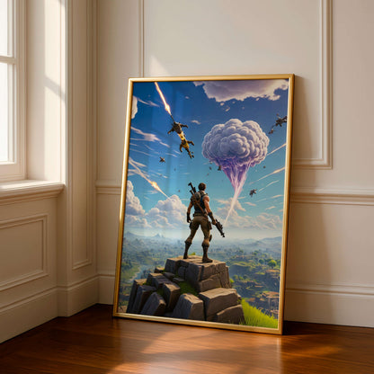 Poster Fortnite Battle Royale, Gamer Wall Art, Game Room, Gamer Decoration, Gift Boys
