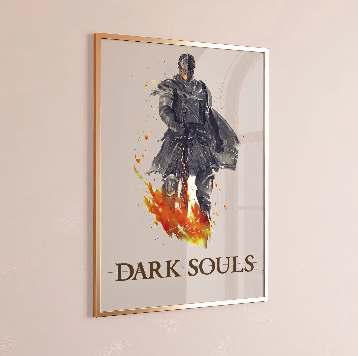 Dark Fantasy Knight Poster, Medieval Warrior Wall Art