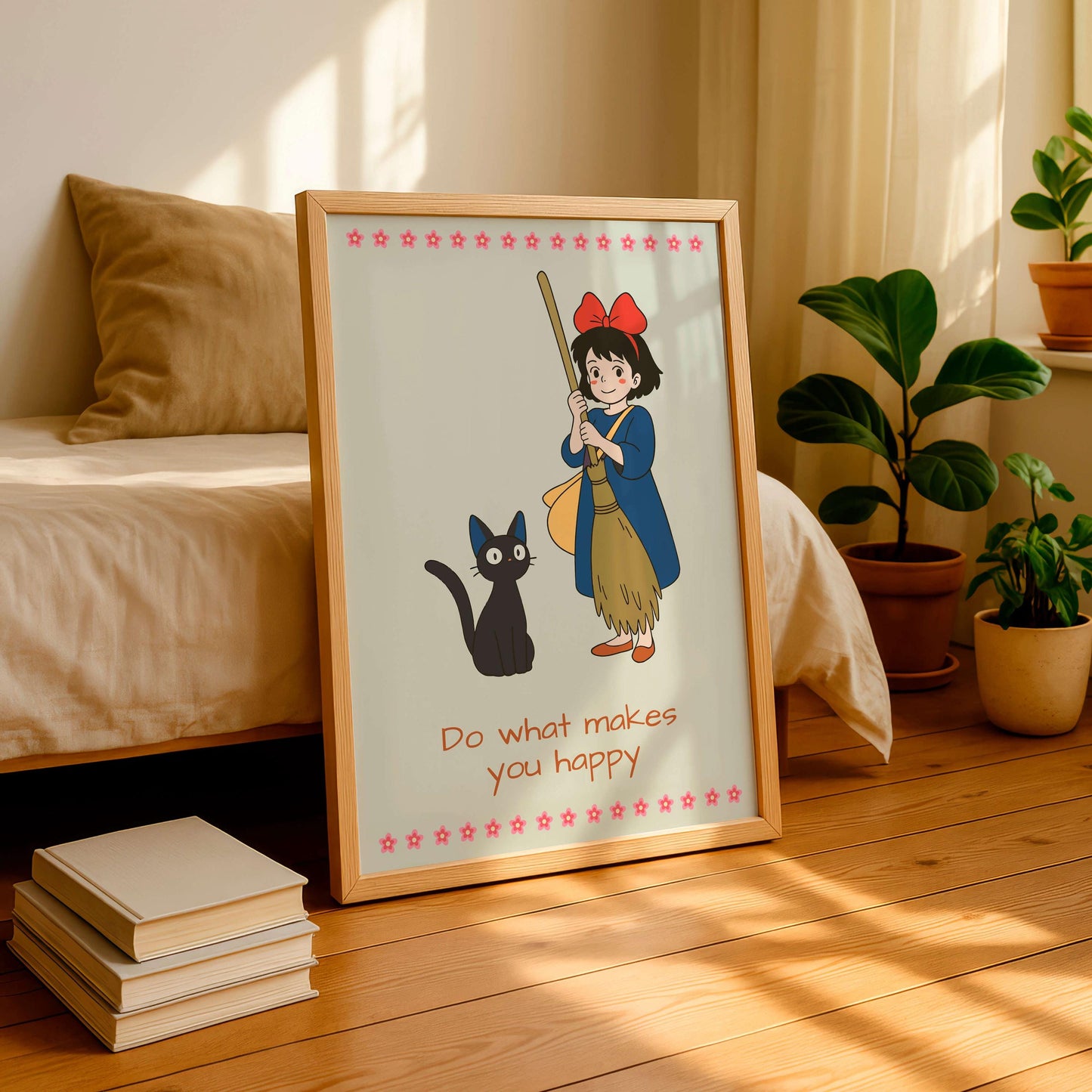 Poster Kiki's Delivery Service, Japanese Anime Art, Printed Wall Art