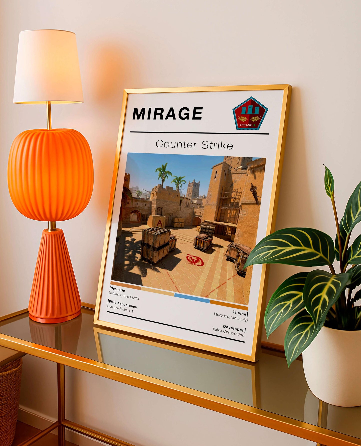 Counter Strike Mirage Posters, Gaming Room Decor, Printable Gift