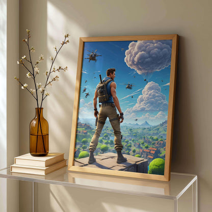 Poster Fornite Battle Royale Art Print, Gamer Room Decor Gift