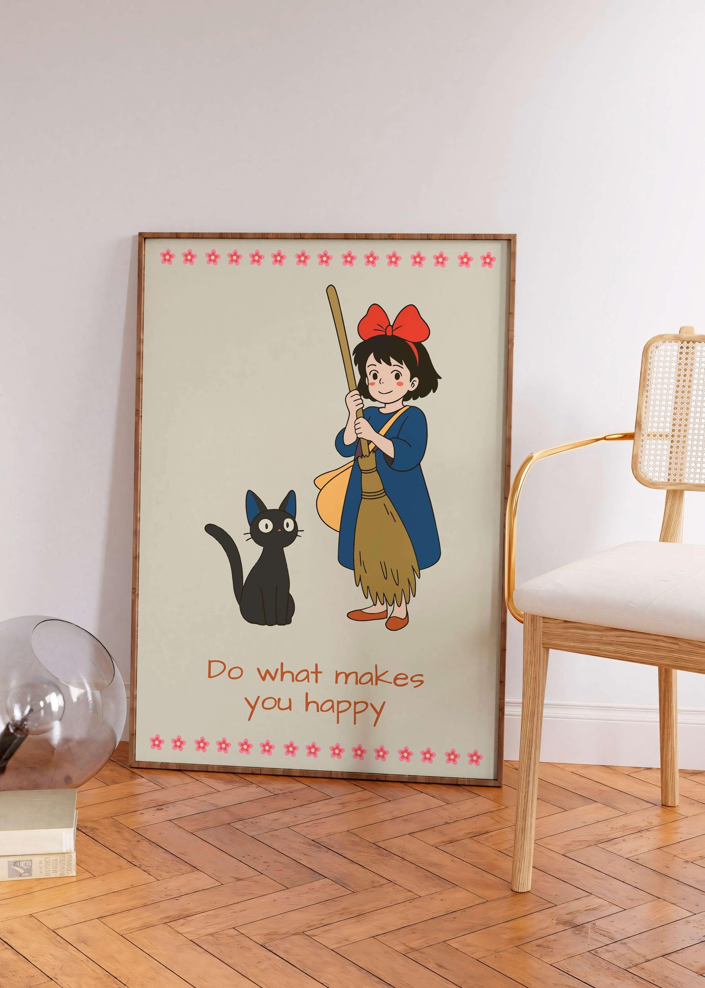 Poster Kiki's Delivery Service, Japanese Anime Art, Printed Wall Art
