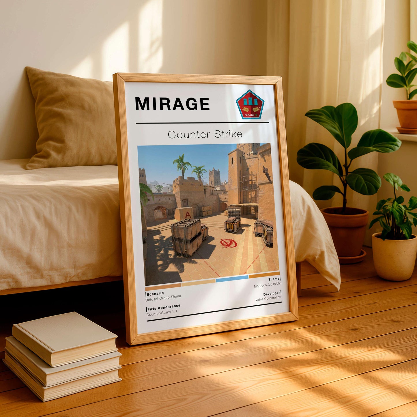 Counter Strike Mirage Posters, Gaming Room Decor, Printable Gift