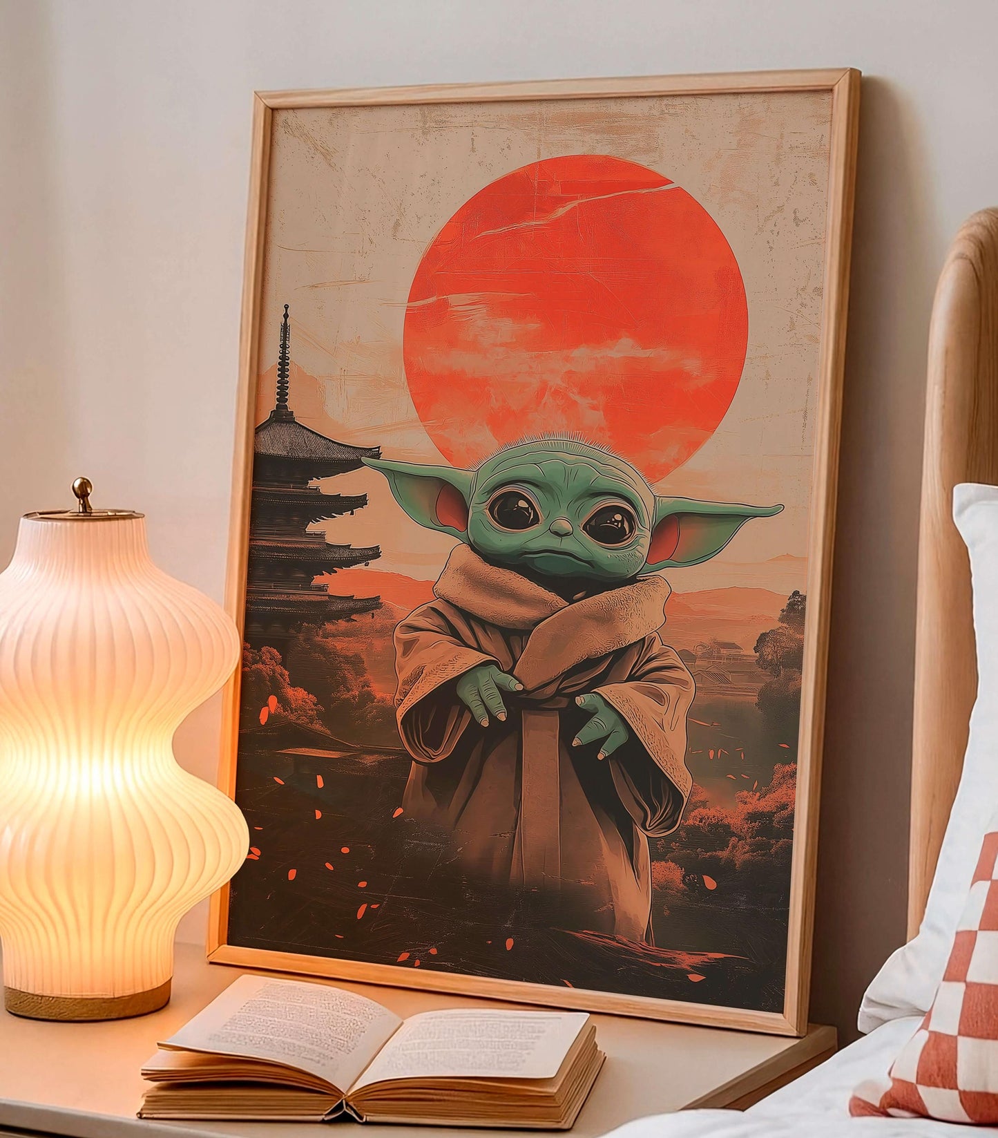 Japanese Sci, Fi Alien Art Print, Cozy Geek Room Decor