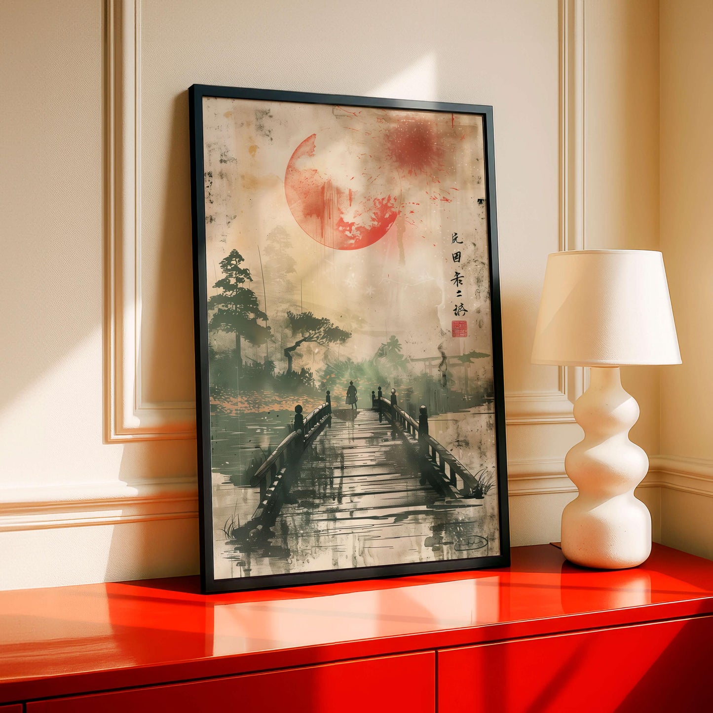 Silent Journey, Japanese Zen Wall Art, Minimalist Landscape Poster