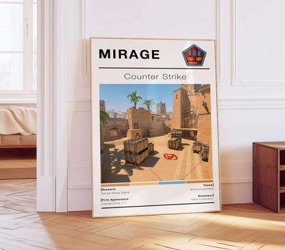 Counter Strike Mirage Posters, Gaming Room Decor, Printable Gift