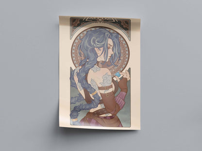 Arcane Retro Poster, Tv Serie Wall Art,  Jinx & VI Wall Decor