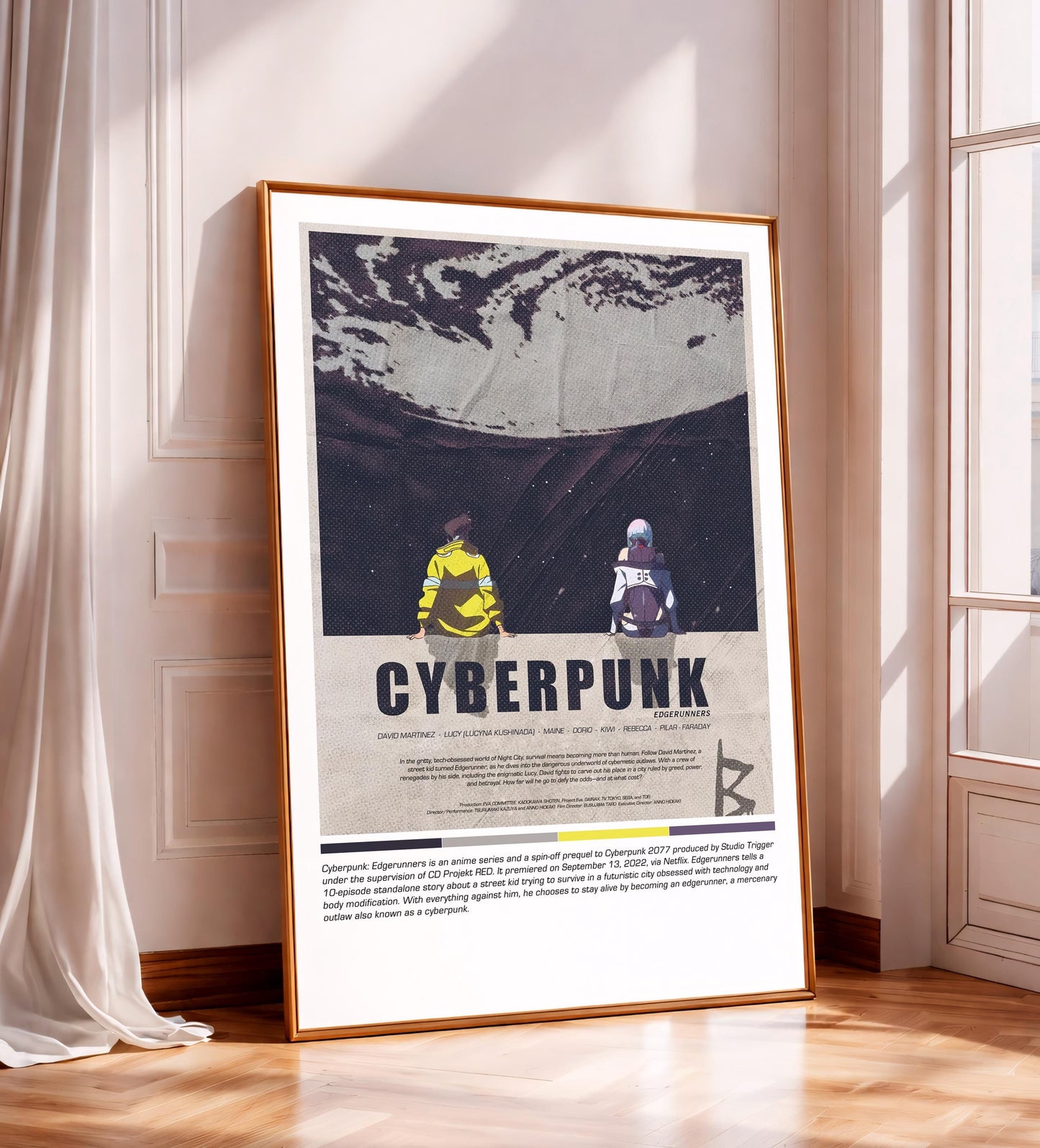 Cyberpunk Night City (Cyberpunk 2077) Poster: Retro Sci-Fi Wall Art